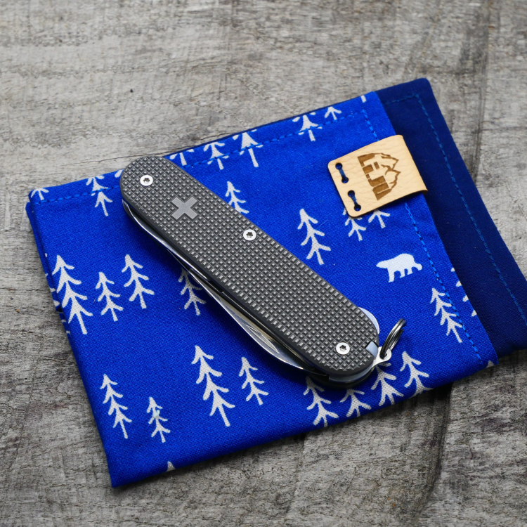 Preview: OLDCROSS - COMPACT - dark wash - fertig montiertes Taschenmesser - Titan Grade 5  (Ti 6AI 4V)  - 91mm